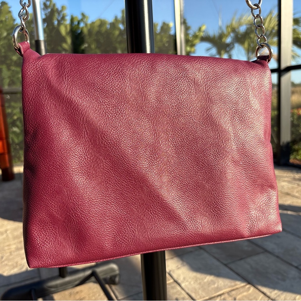Nine West Crossbody / Clutch Bag | Burgundy | Good Condition | Link Chain - Picture 13 of 15